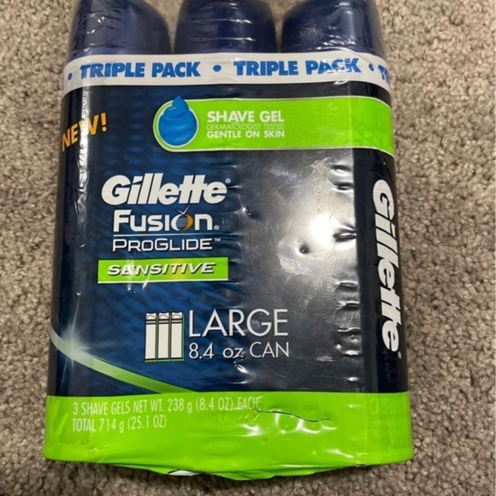 Gillette Shave Gel 3-Pack Brand New Still In Packaging